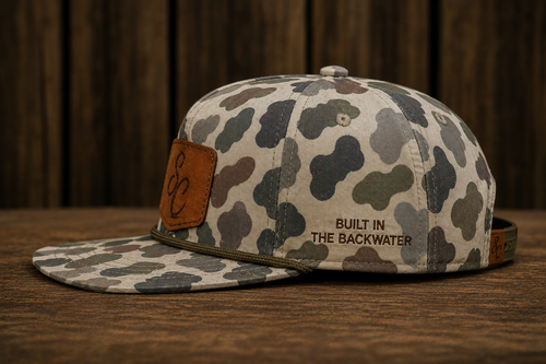 * PRE-ORDER * Swamp Crew Co. “Backwater” Camo Rope Hat